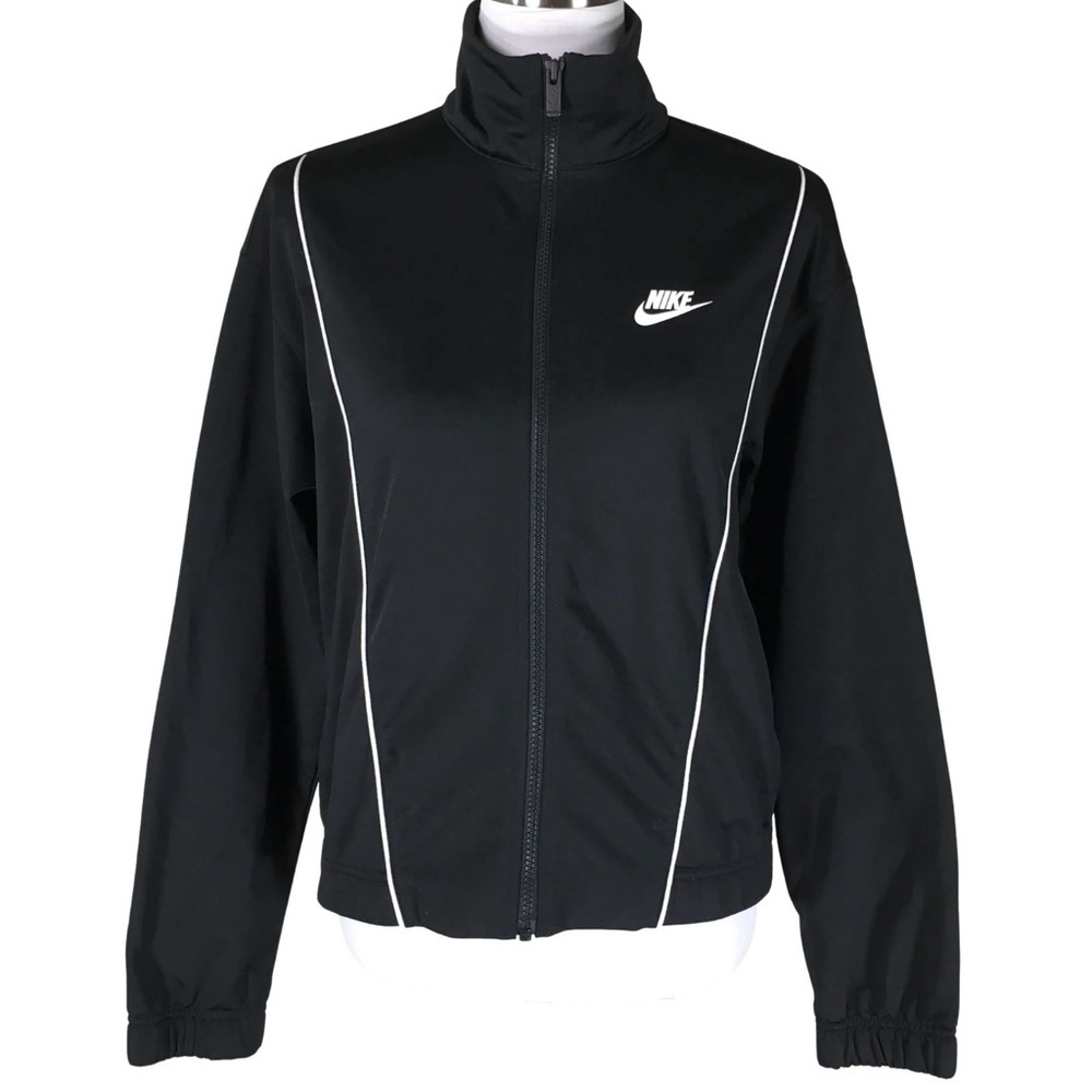 Nike black/white zip up jacket size small